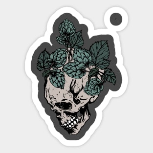 hoppy skull Sticker